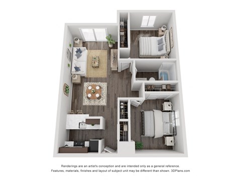 a 1 bedroom floor plan  sierra  2100 sq ft